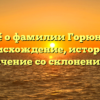 Всё о фамилии Горюнов: происхождение, история и значение со склонением!