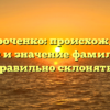 Дмитроченко: происхождение, история и значение фамилии. Как правильно склонять?