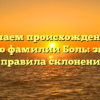 Изучаем происхождение и историю фамилии Боль: значение и правила склонения!