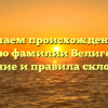 Изучаем происхождение и историю фамилии Велигорский: значение и правила склонения