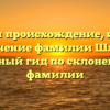 Изучаем происхождение, историю и значение фамилии Шляхов: полный гид по склонению фамилии