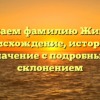 Изучаем фамилию Жихарь: происхождение, история и значение с подробным склонением