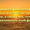 Исследование фамилии Генель: происхождение, история и значение, а также все, что нужно знать о склонении этой фамилии