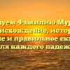 Исследуем Фамилию Мурсалов: происхождение, история, значение и правильное склонение для каждого падежа