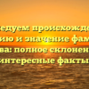 Исследуем происхождение, историю и значение фамилии Пирва: полное склонение и интересные факты.