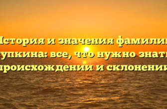 История и значения фамилии Ступкина: все, что нужно знать о происхождении и склонении