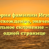 История фамилии Игишев: происхождение, значение и правильное склонение — все на одной странице