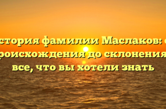 История фамилии Маслаков: от происхождения до склонения — все, что вы хотели знать