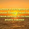Погружение в историю и смысл фамилии Паву: узнайте все о происхождении и склонении этого имени