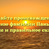 Познайте происхождение и историю фамилии Панькина: значение и правильное склонение