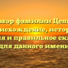 Разбор фамилии Цепин: происхождение, история, значения и правильное склонение для данного имени