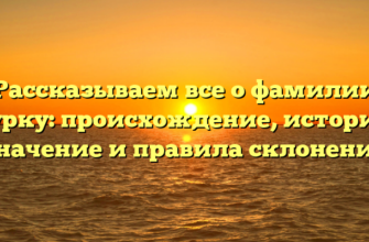 Рассказываем все о фамилии Турку: происхождение, история, значение и правила склонения