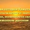 Родовая история Тажетдинов: происхождение и значение фамилии, особенности склонения в современном русском языке