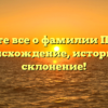 Узнайте все о фамилии Перовы: происхождение, историю и склонение!