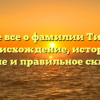 Узнайте все о фамилии Тимошин: происхождение, история, значение и правильное склонение