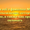 Узнайте всё о фамилии Можина: происхождение, историю и значение, а также как правильно склонять