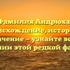 Фамилия Андрюха: происхождение, история и значение — узнайте все о склонении этой редкой фамилии