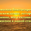 Фамилия Биктагиров — происхождение, история и значение, все о склонении фамилии в одной статье