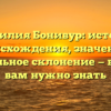 Фамилия Бонивур: история происхождения, значение и правильное склонение — всё, что вам нужно знать