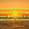 Фамилия Буин: исследуем происхождение, историю и значение фамилии, а также правильное склонение