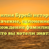 Фамилия Бурей: история и значение, склонение и происхождение фамилии — все, что вы хотели знать