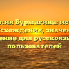 Фамилия Бурмагина: история происхождения, значение и склонение для русскоязычных пользователей