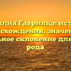 Фамилия Гаврилко: история происхождения, значение и правильное склонение для вашего рода