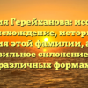 Фамилия Герейханова: исследуем происхождение, историю и значения этой фамилии, а также правильное склонение в ее различных формах