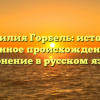 Фамилия Горбель: история, именное происхождение и склонение в русском языке