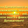 Фамилия Долматович: история, происхождение, значение и правила склонения — всё, что вы хотели знать о фамилии Долматович!