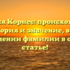 Фамилия Корнес: происхождение, история и значение, все о склонении фамилии в одной статье!