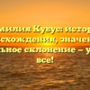 Фамилия Кубус: история происхождения, значение и правильное склонение — узнайте все!