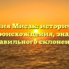 Фамилия Мисак: исторический обзор происхождения, значения и правильного склонения