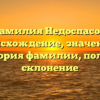 Фамилия Недоспасов: происхождение, значение и история фамилии, полное склонение