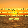 Фамилия Новорусский: история происхождения, значения и правильное склонение семейного имени