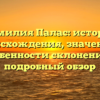 Фамилия Палас: история происхождения, значение и особенности склонения — подробный обзор