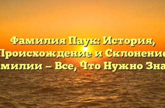 Фамилия Паук: История, Происхождение и Склонение Фамилии — Все, Что Нужно Знать