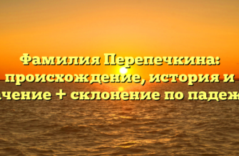 Фамилия Перепечкина: происхождение, история и значение + склонение по падежам