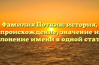 Фамилия Поткин: история, происхождение, значение и склонение имени в одной статье