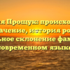 Фамилия Прощук: происхождение и значение, история рода и правильное склонение фамилии в современном языке