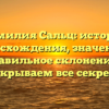 Фамилия Сальц: история происхождения, значения и правильное склонение – раскрываем все секреты!