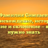 Фамилия Симбаев: происхождение, история, значение и склонение — все, что нужно знать