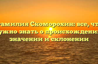 Фамилия Скоморохин: все, что нужно знать о происхождении, значении и склонении