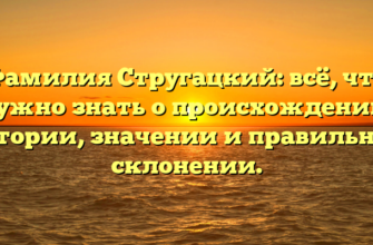 Фамилия Стругацкий: всё, что нужно знать о происхождении, истории, значении и правильном склонении.