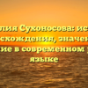 Фамилия Сухоносова: история происхождения, значения и склонение в современном русском языке