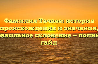 Фамилия Тачаев: история происхождения и значения, правильное склонение — полный гайд