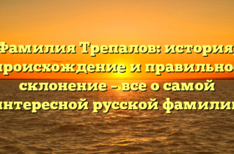 Фамилия Трепалов: история, происхождение и правильное склонение – все о самой интересной русской фамилии