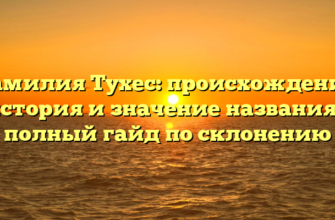 Фамилия Тухес: происхождение, история и значение названия – полный гайд по склонению