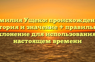 Фамилия Ущеко: происхождение, история и значение + правильное склонение для использования в настоящем времени