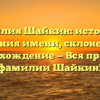 Фамилия Шайкин: история и значения имени, склонение и происхождение — Вся правда о фамилии Шайкин!